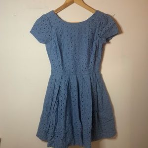 Jack Wills Eyelit Stone Blue Dress